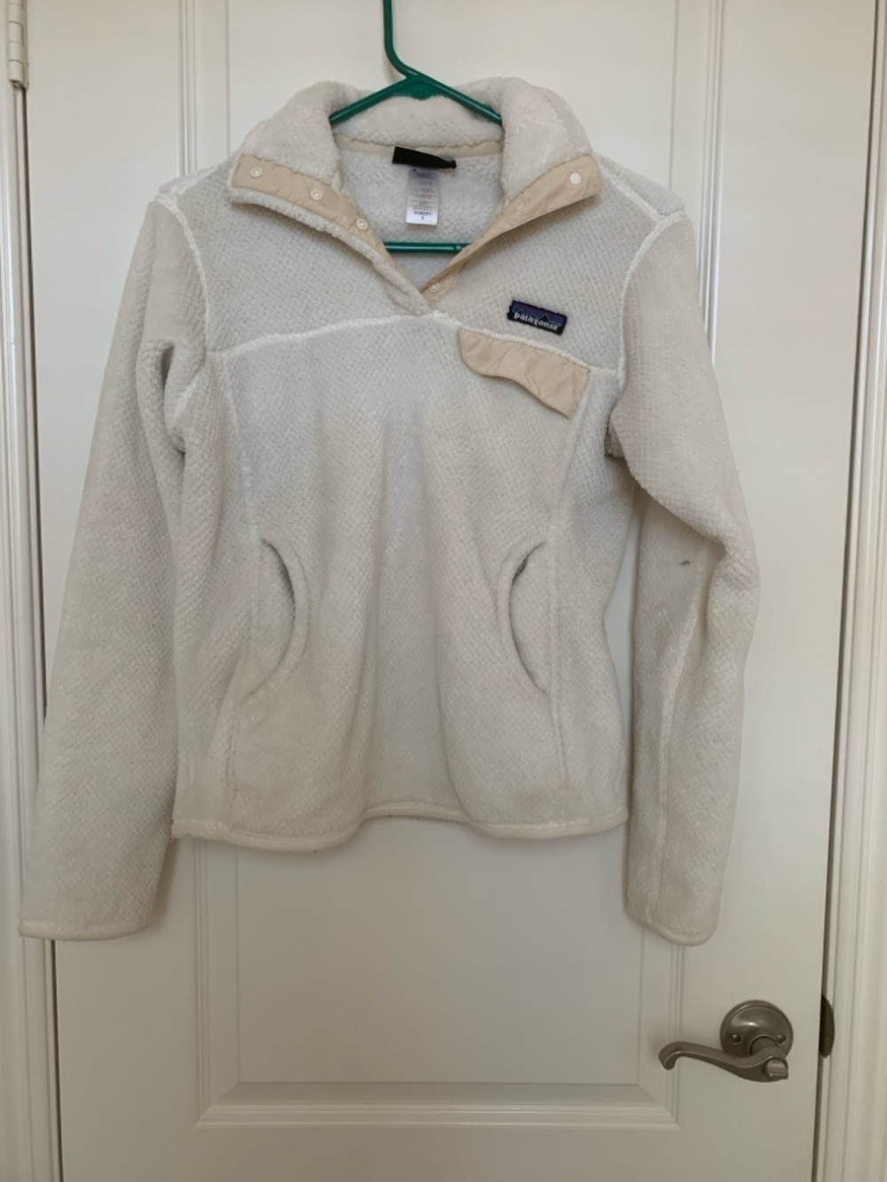 Patagonia Re-Tool Snap-T Fleece Pullover | Size Small | Raw Linen Cream